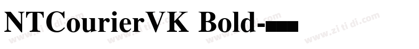 NTCourierVK Bold字体转换